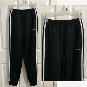 Black Adidas Jogger with White Stripes